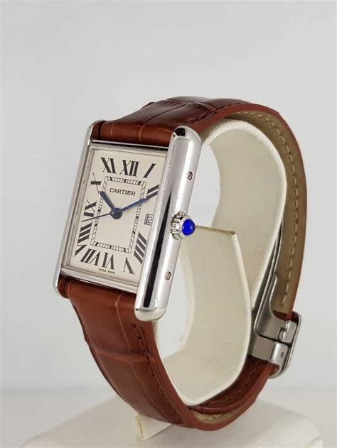 bracelet montre cartier tank boucle déployante|cartier ballon bleu watch bands.